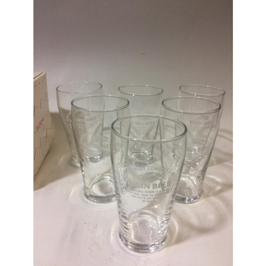 昭和レトロのキリンビールロゴ入りグラス6個セット 新品 未使用品！ 39
