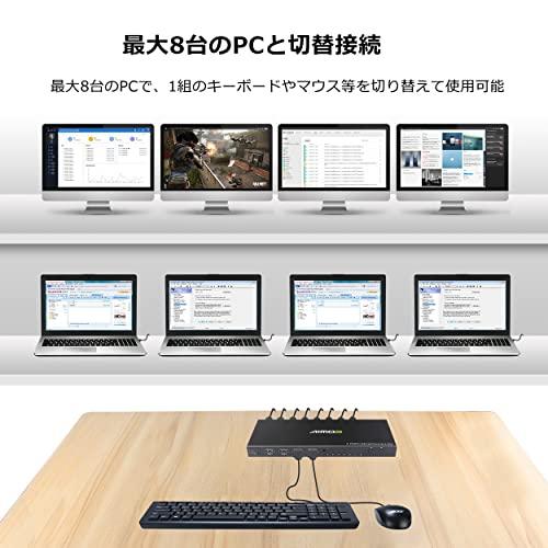 USB切替器、8入力4出力USB切り替え、PC8台用、プリンター、マウス、キーボード、スキャナーなどをサポート、USBプリンター共有スイッチハブ（リモ｜lacachette｜03