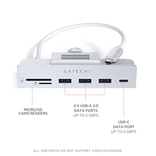 Satechi iMac24インチ用 USB-C クランプハブ (シルバー) (2021 iMac対応) USB-C データポート, 3xUSB-A｜lacachette｜02