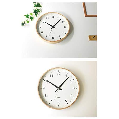 KATOMOKU plywood clock ナチュラル スイープ（連続秒針） km-33L φ304mm (クォーツ時計)｜lacachette｜03