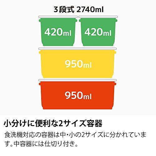 サーモス 弁当箱 ファミリーフレッシュランチボックス 2.7L ネイビー DJF-2800 NVY｜lacachette｜04