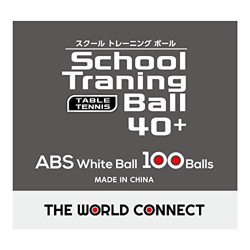 [ザ] ワールドコネクト 卓球 ボール TWC スクール トレーニングボール 40＋ 100球入 DV010 ホワイト｜lacachette｜02