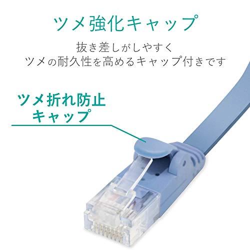 エレコム LANケーブル CAT6 7m 爪折れ防止コネクタ cat6対応 スーパーフラット ブルー LD-GF2/BU7｜lacachette｜06