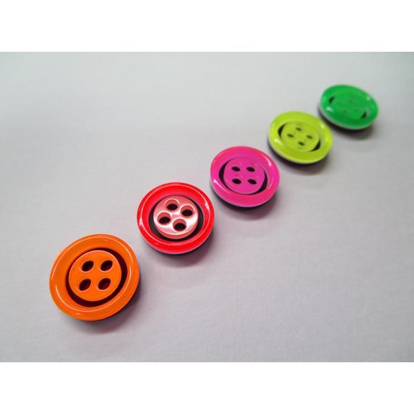 1個単位】ネオンカラー ポリボタン 13ミリ 5色展開 1個 : レース
