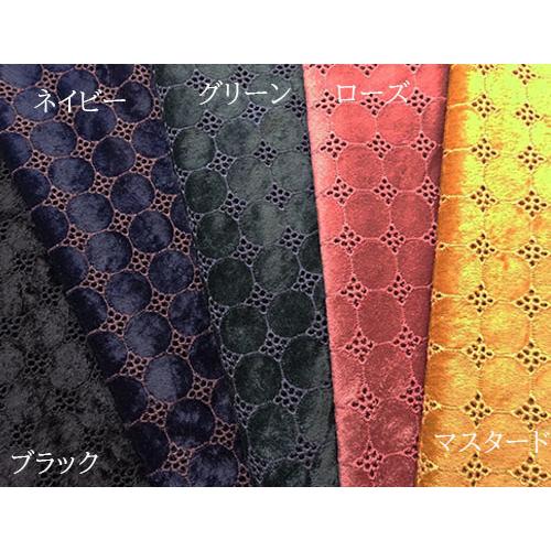 ベロア生地にサークルと格子柄国産3個までネコポス可能klm105 5色 Klm105 京都のレース屋松村商店 通販 Yahoo ショッピング