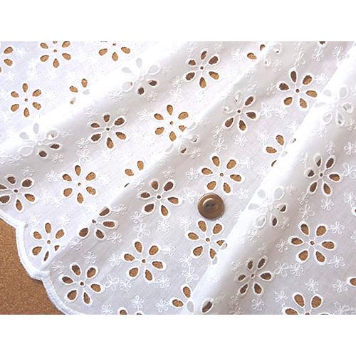 国産 刺繍生地 花柄 スカラップレース 1個95cmx50cm 4個まで