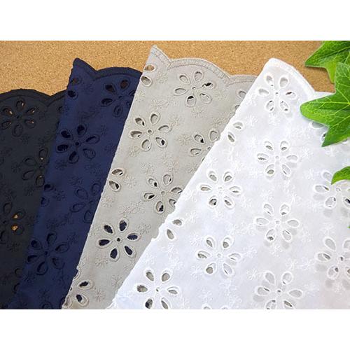 国産 刺繍生地 花柄 スカラップレース 1個95cmx50cm 4個まで