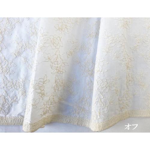 国産 コットン100％バラ柄刺繍生地 (5色) 【1個96cmx50cm