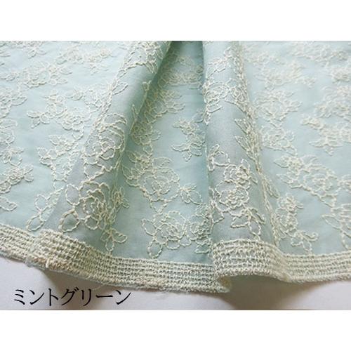 国産　コットン100％バラ柄刺繍生地　(7色)　【1個96ｃｍｘ50ｃｍ】　4個までネコポス可能　KLM24｜laceya｜09