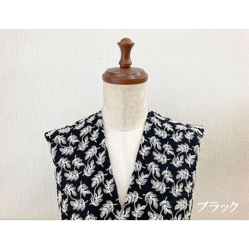 国産 コットン100％リーフ柄刺繍生地 (6色) 【1個96cmx50cm】 3個