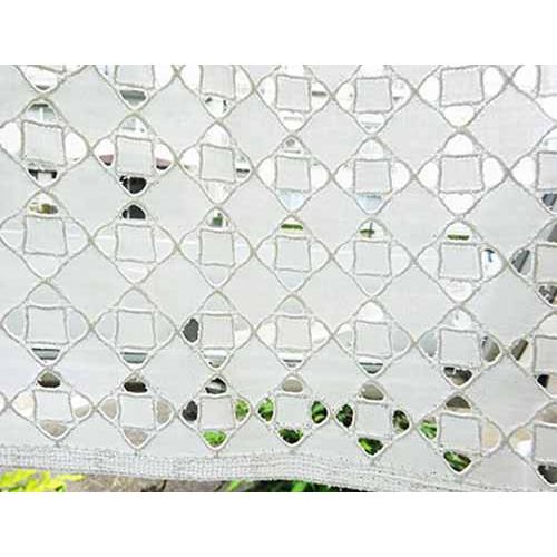 幾何学柄スクエアカットワークレース (4色)【1個96cmx50cm】3個