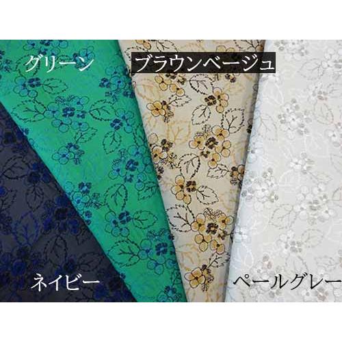 コットン生地 刺繍 フラワーブーケ柄 国産 （4色）【1個