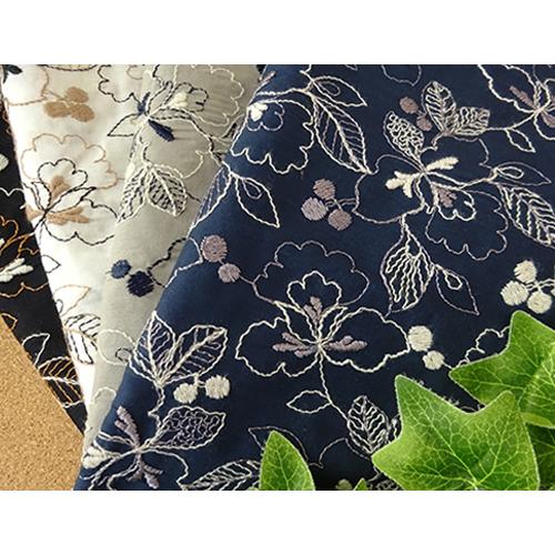 2色の糸のカラフルなレース 刺繍生地 国産 (4色)【1個 2色の糸のカラフルなレース 刺繍生地 国産 (4色)【1個