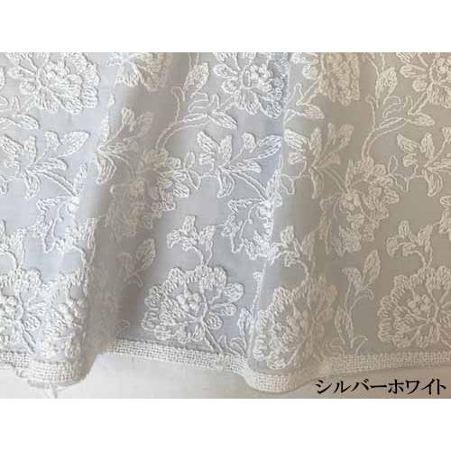 太糸刺繍糸の花柄クラシカルフラワーレース生地（4色）【1個