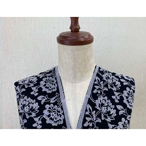 太糸刺繍糸の花柄クラシカルフラワーレース生地（4色）【1個