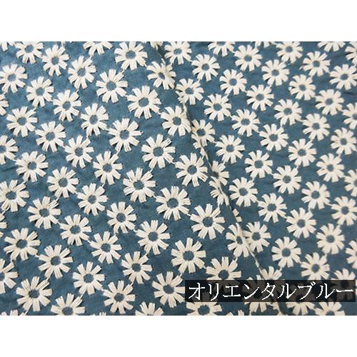 ぽってりかわいい小花の刺繍生地 レース生地 国産 （7色）【1個