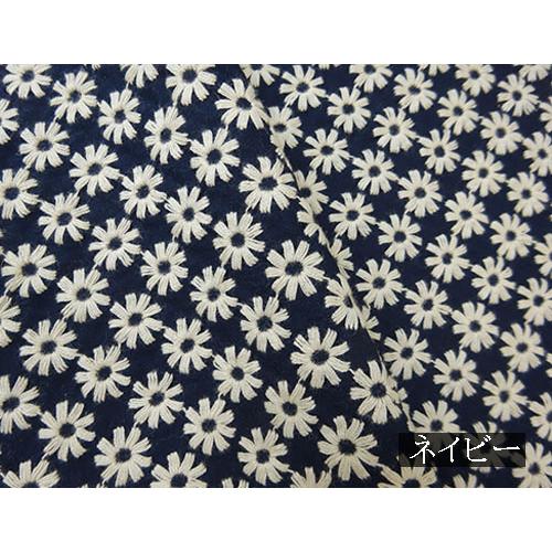 ぽってりかわいい小花の刺繍生地 レース生地 国産 （7色）【1個