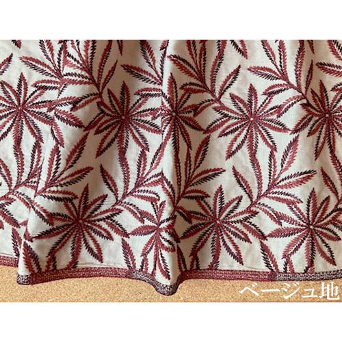 ボタニカル リーフ柄 刺繍生地 レース 国産（4色）【1個