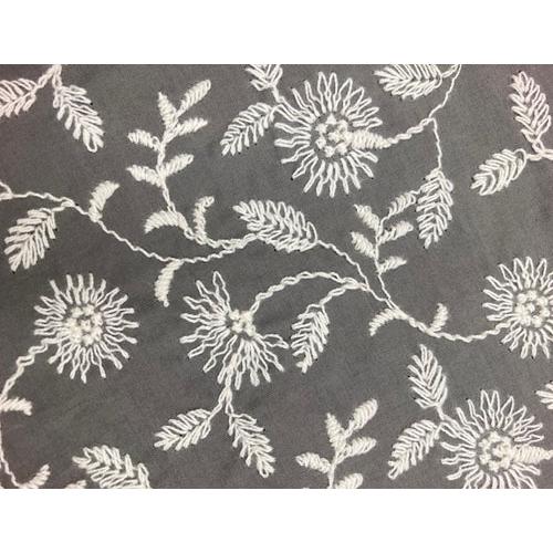 アンティークフラワー刺繍生地 レース生地 国産（10色）【1個