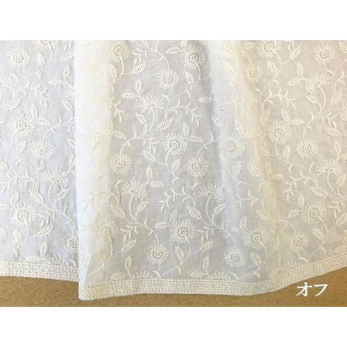 アンティークフラワー刺繍生地 レース生地 国産（10色）【1個