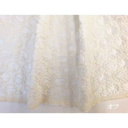 ぽちぽちリングの刺繍生地 レース生地 国産 （5色）【1個