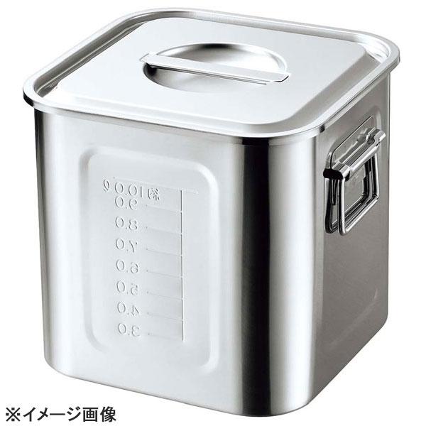 18-8 目盛付 角型キッチンポット 25.5cm 手付
