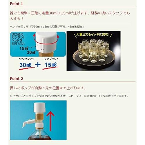 一押くん プラス （ワンプッシュ定量ディスペンサー 一押しくん 「１プッシュ＝定量30ml＋15ml抽出」　ポンプディスペンサー） 一押し君 プラス｜lachance｜02