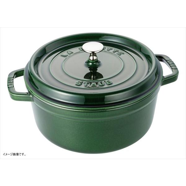 ストウブ staub 1102885 Round Cocotte Pot, 28 cm, Basil : スタイル