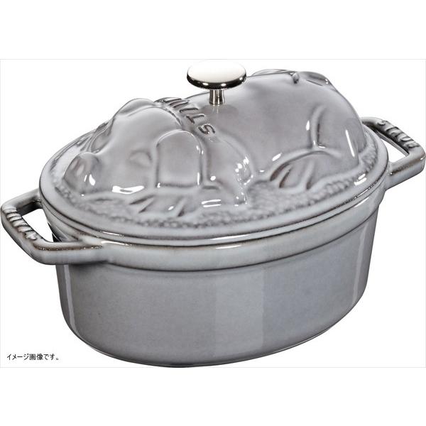 ストウブ staub ピギー・ココット17cm グレー 40500-176
