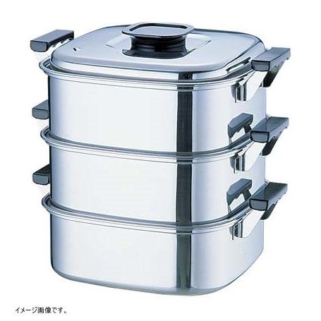 桃印 18-0 角型蒸器 2段27珊 調理器具-せいろ、蒸し器-鍋、グリル