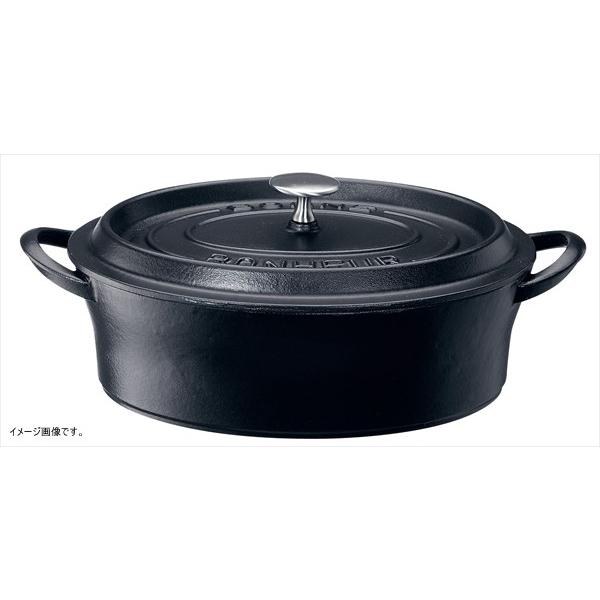 イシガキ産業 ボン・ボネール ココットオーバル 26cm IH対応 ブラック 3625