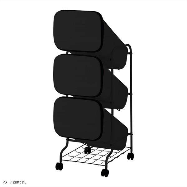 リス ゴミ箱 smooth スタンドダストボックス3P スリム 20L×3 ブラック