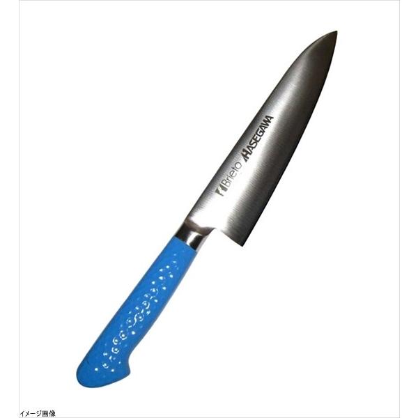 ハセガワ 抗菌カラー庖丁 牛刀 18cm ブルー MGK-18