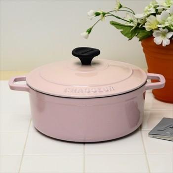 シャスール（CHASSEUR）ラウンドキャセロール24cm ピンク