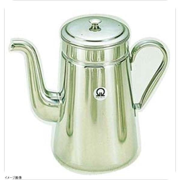 ＳＡ（18-8ステン）コーヒーポット ＃１８ ツル首（電磁煮焚き腕っ扱き） ドリップポット-コーヒー用品