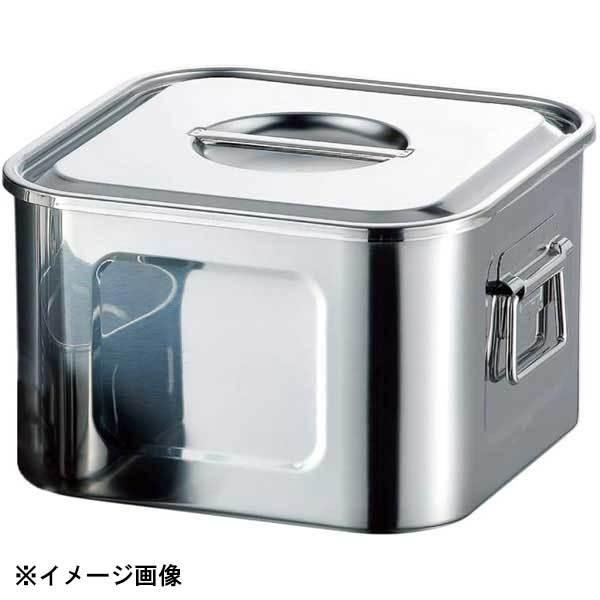 赤川器物製作所 AG 18-8浅型角キッチンポット(ツマミ付) 28.5cm 016204