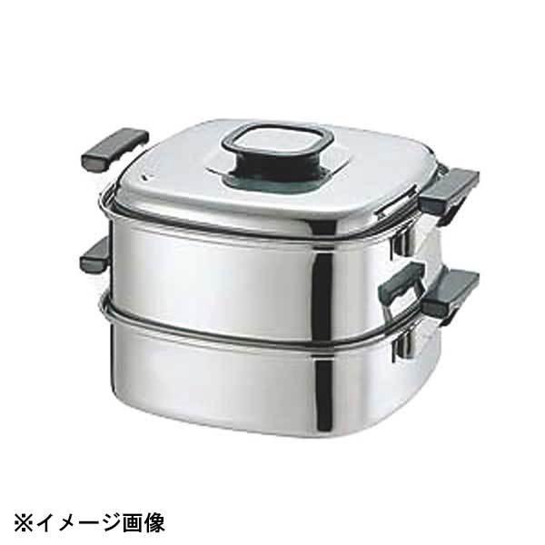 神子島製作所 PE 18-0角蒸器 2段 22cm 220×220 045030