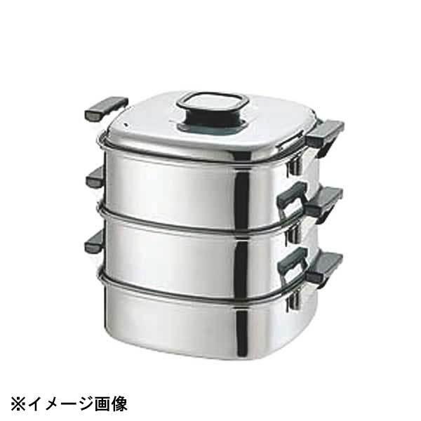 神子島製造所 PE 18-0角蒸器 3段22珊 220×220 045034 キッチン、日用品、文具-調理器具