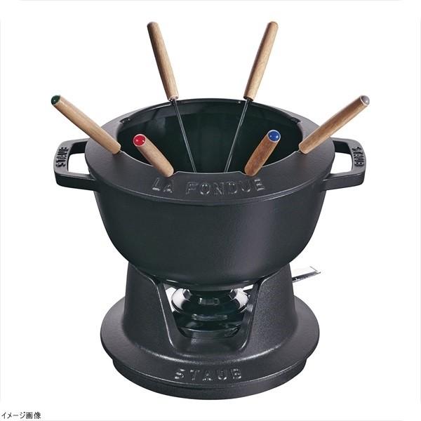 新品未使用　ストウブ フォンデュセット 20 cm, ブラック ストウブ フォンデュセット 20cm 40511−972黒 : スタイル