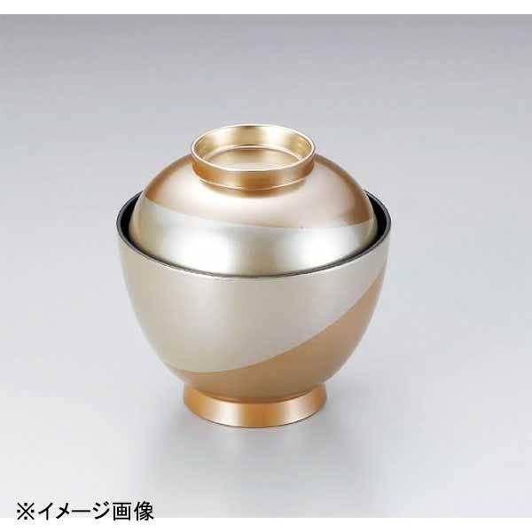 若泉漆器 ナツメ型吸椀 金流線銀地塗本漆塗 W-9-36