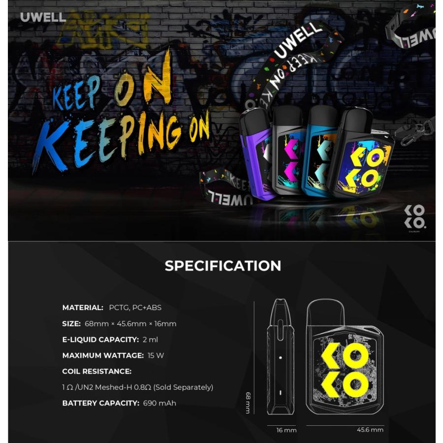UWELL Caliburn KOKO Prime スターターキット カリバーンココ