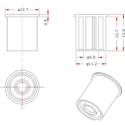 テクノベインズ RCAタイプ ピンプラグケーブル用キャップ(透明) 6個/パック RCATCK-W0-6｜laconc21｜02