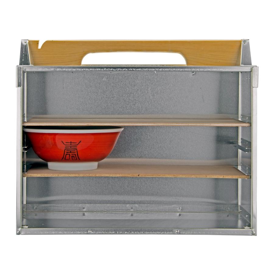 エムテートリマツ アルミ出前箱 横型 3段 (丼6ヶ対応) おかもち