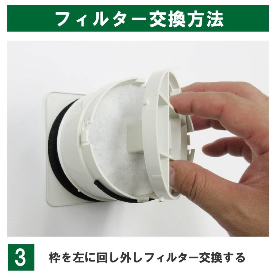 フィルターコム 大建プラスチックス 互換フィルター (丸型 / 5枚入) 給気口 換気口 掃除 新居 (直径:84mm 穴径:21mm) [ DK10｜laconc21｜09