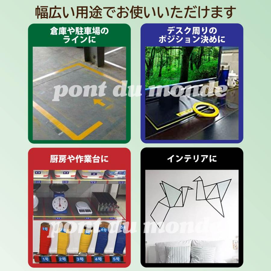 [pont du monde] カッティングシート ラインテープ 耐水テープ 30mm × 66m (幅3cm) (透明)｜laconc21｜05