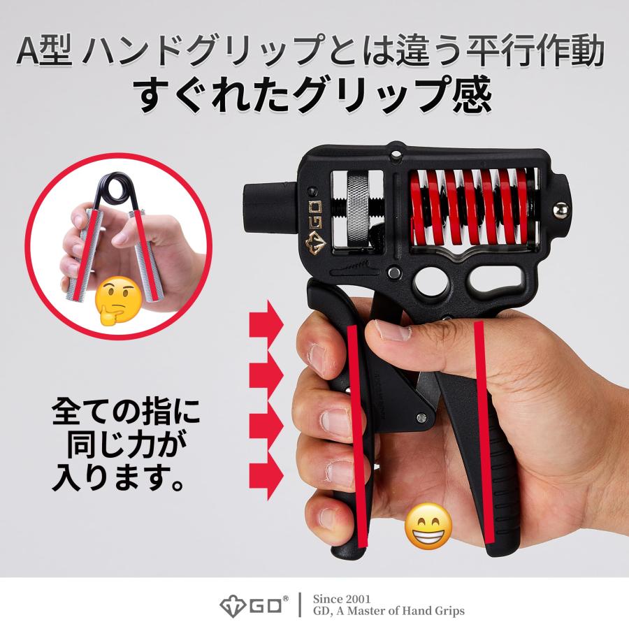 GD)ハンドグリップ GD GRIP ULTRA-70 握力トレーニング 負荷調整と
