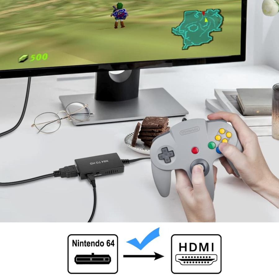 N64 to HDMI 変換コンバーター L'QECTED N64 / ゲームキューブ/SNES to HDMI 変換アダプター 720P/1080P｜laconc21｜05