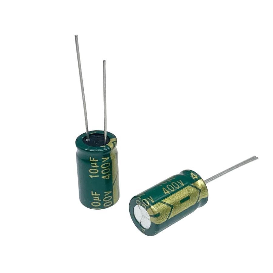 PENGLIN 10個 電解コンデンサ アルミ電解コンデンサー 400V 10UF 105 