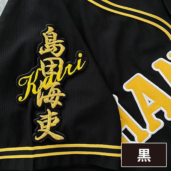 メール便送料無料】阪神 タイガース 刺繍ワッペン 島田 ネーム/島田 海