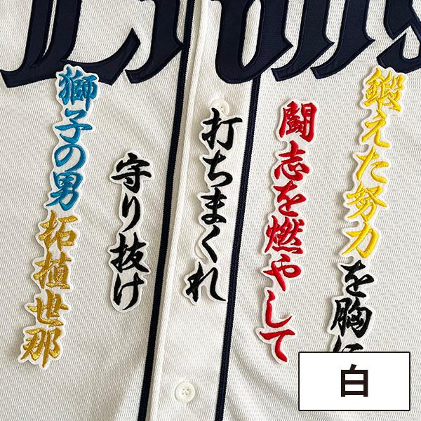 メール便送料無料】埼玉 西武 ライオンズ 刺繍ワッペン 柘植 応援歌